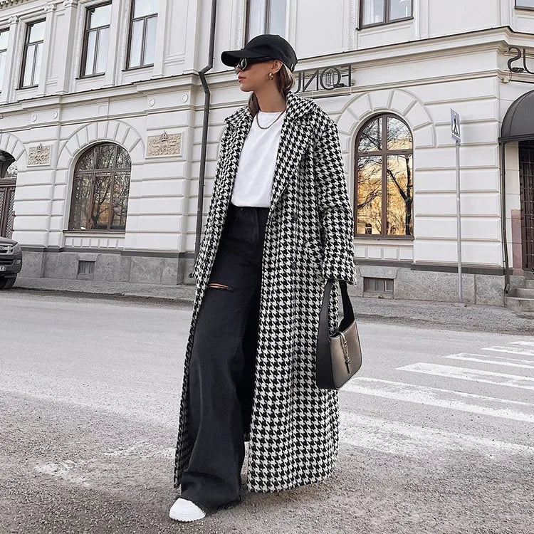 Timeless Houndstooth Coat