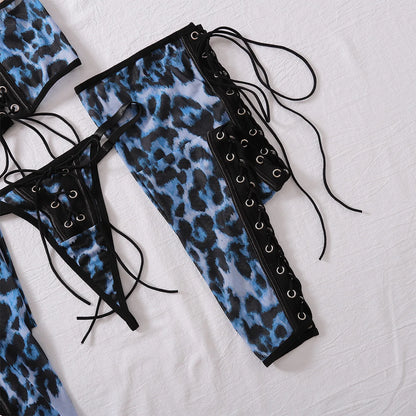 Ellolace Erotic Porn Leopard Lingerie Threads Perforated Underwear Women Fetish Naked Sissy Excited Sexy Hot Costume Uncensored