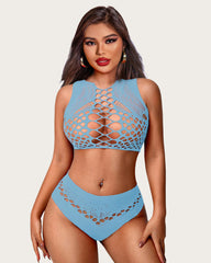 Fishnet Sexy Mesh Body Lingerie Set