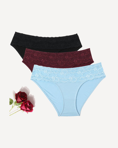Chiloți fără cusături Dantela Damă High Cut Hipster