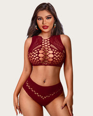 Fishnet Sexy Mesh Body Lingerie Set