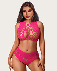 Fishnet Sexy Mesh Body Lingerie Set