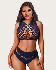 Fishnet Sexy Mesh Body Lingerie Set