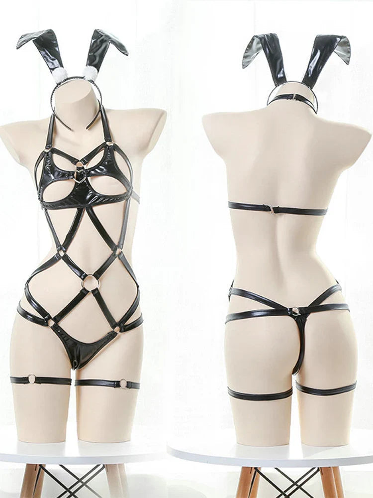Bunny Crotchless Cosplay Maid Set