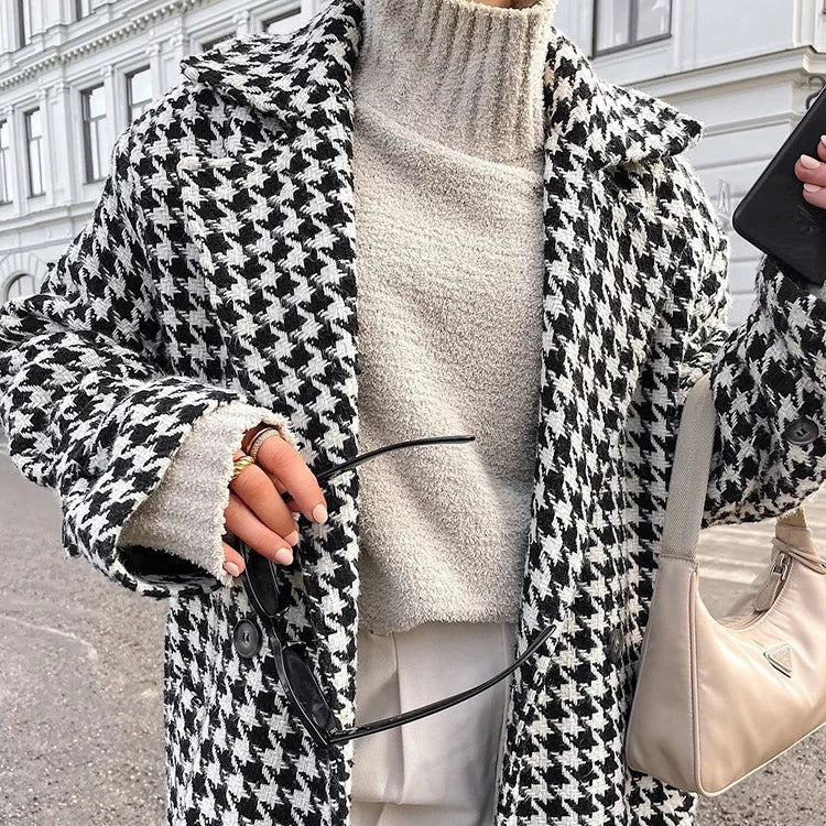 Timeless Houndstooth Coat