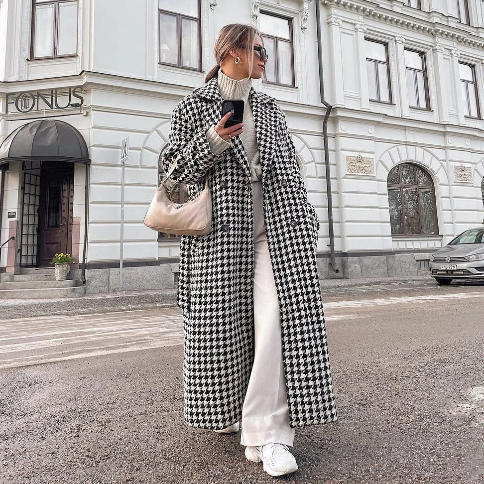 Timeless Houndstooth Coat