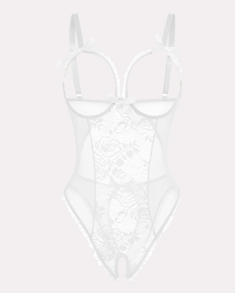Leopard One Piece Lingerie Lace Mini Bodysuit