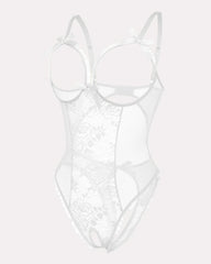 Crotchless One Piece Lace Mini Bodysuit