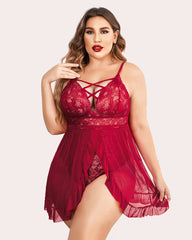 Plus Size Snap Crotch Babydoll