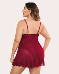 Plus Size Snap Crotch Babydoll