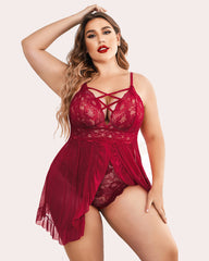 Plus Size Snap Crotch Babydoll